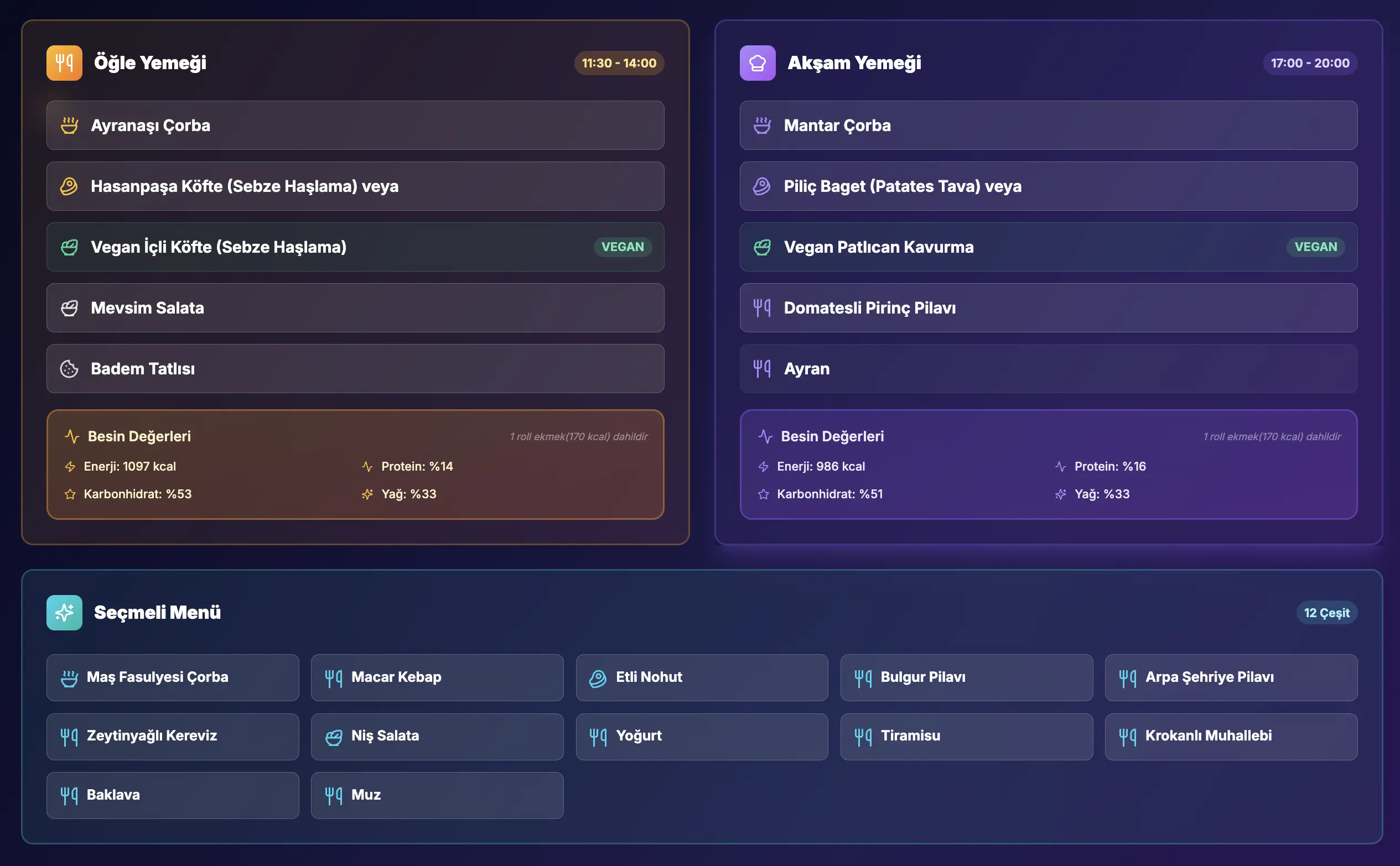 Bilkent Yemekhane - Bugünkü Menü, Saatler, Fiyatlar 2025 | Bilkenters |  Bilkenters, image size:2530x1566